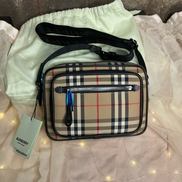 Burberry Handbags - Vintage Check and Leather Crossbody Bag